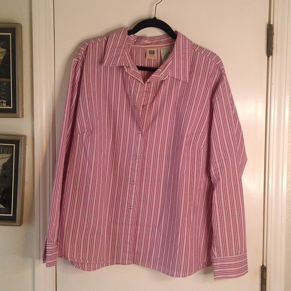 Faded Glory Snap Front Shirt - 3X (22/24)